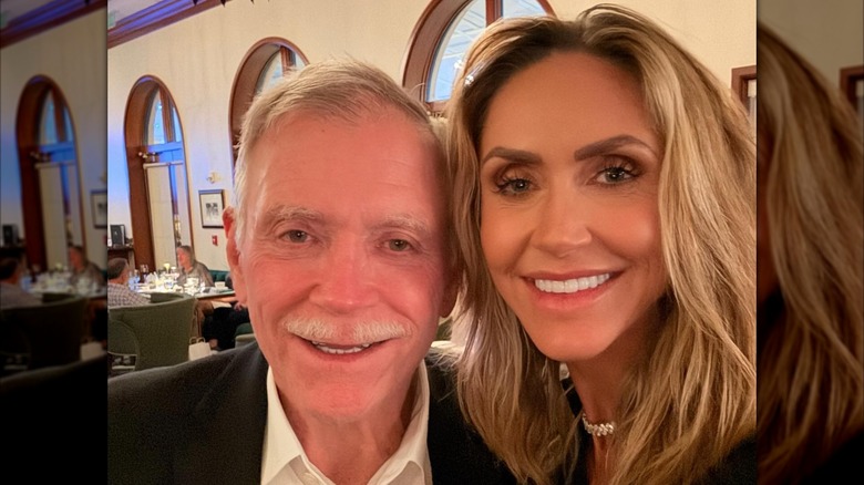 Lara Trump smiling with her dad