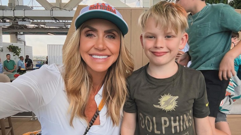 Lara Trump smiling with her son