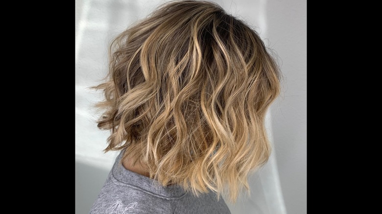 Short highlighted hair
