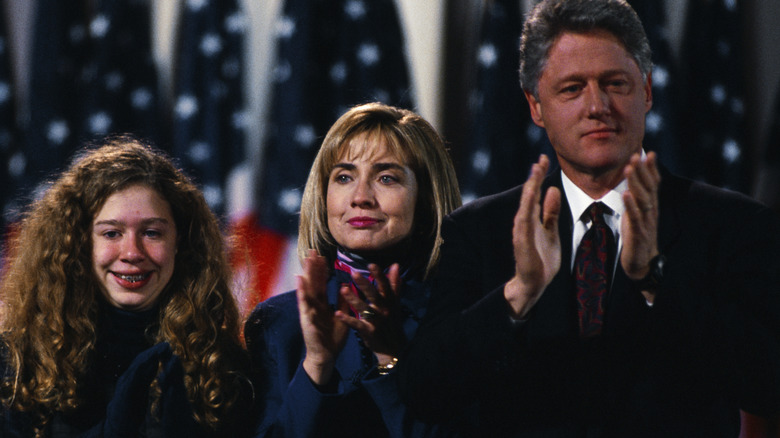 The Clinton Family clapping
