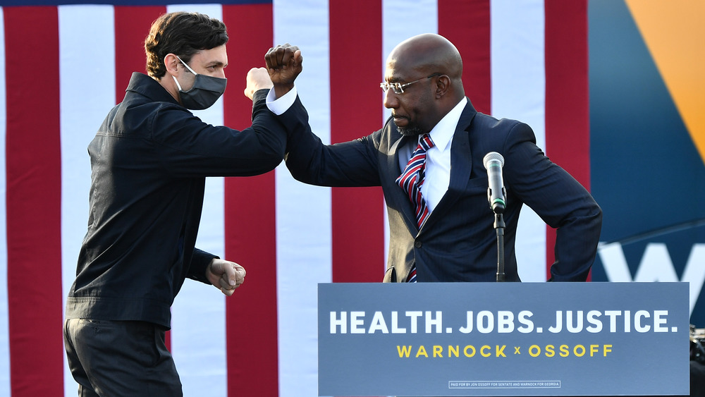 Raphael Warnock with Jon Ossof 