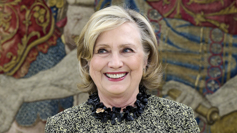 Hillary Clinton smiling at the camera 