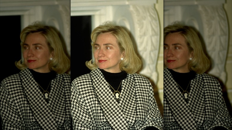 First Lady Hillary Rodham Clinton smiles in Washington, D.C. (1997)