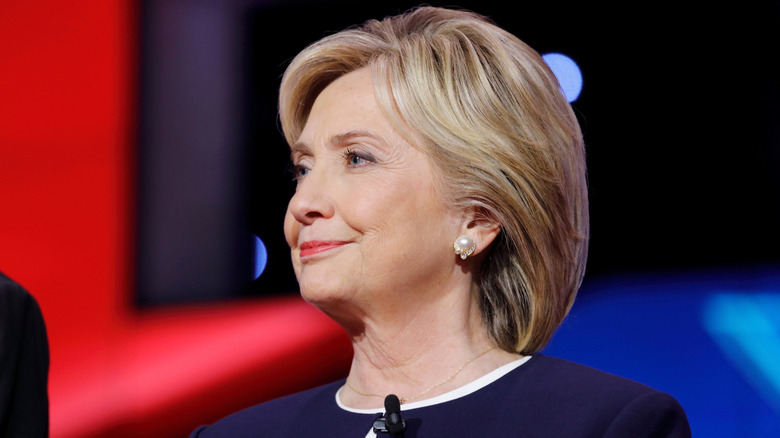 Democratic presidential debate features candidate former Secretary of State and U.S. Senator Hillary Clinton at Wynn Las Vegas in first CNN Democratic Debate on October 13, 2015 (2015)