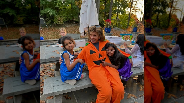 Hoda Kotb smiling with her daughters