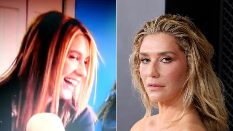 Split image of Kesha on The SImple Life, and in 2026