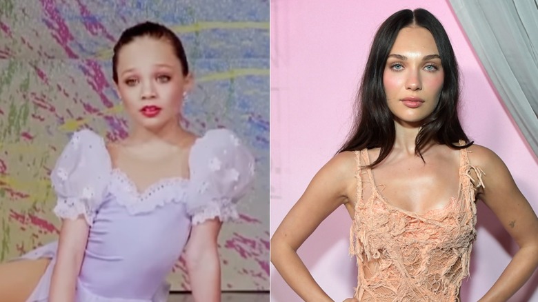 Split image of Maddie Ziegler in Dance Moms and in 2026