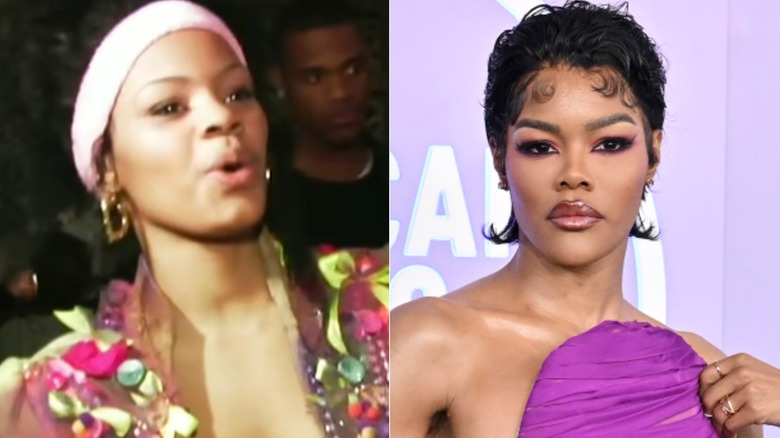 Split image of Teyana Taylor on My Super Sweet 16 and in 2026