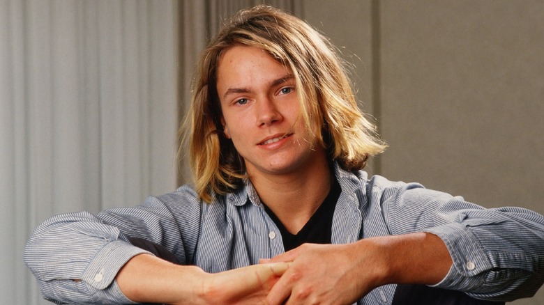 River Phoenix poses for a photo shoot in 1988