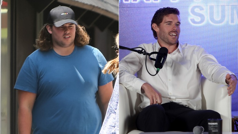 Side by side image of Christopher Schwarzenegger in August 2019 and May 2025