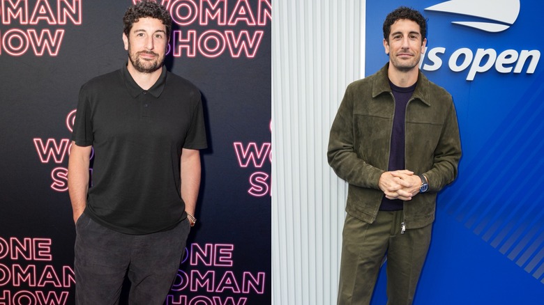 Side by side image of Jason Biggs in June 2023 and September 2025