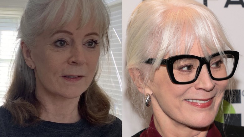 Patricia Richardson wears glasses at an event