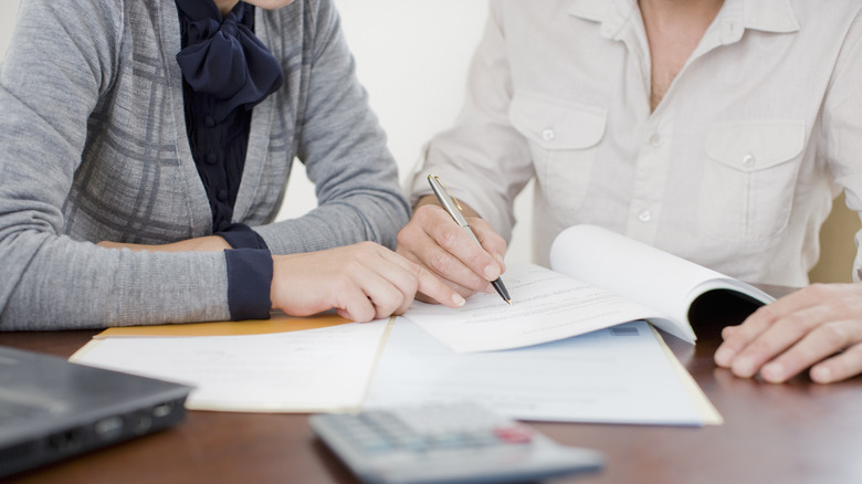 Working with a financial advisor on documents