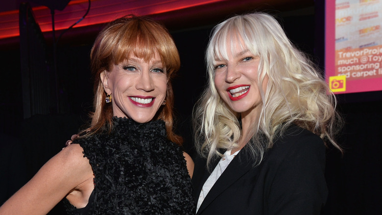 Sia and Kathy Griffin smiling