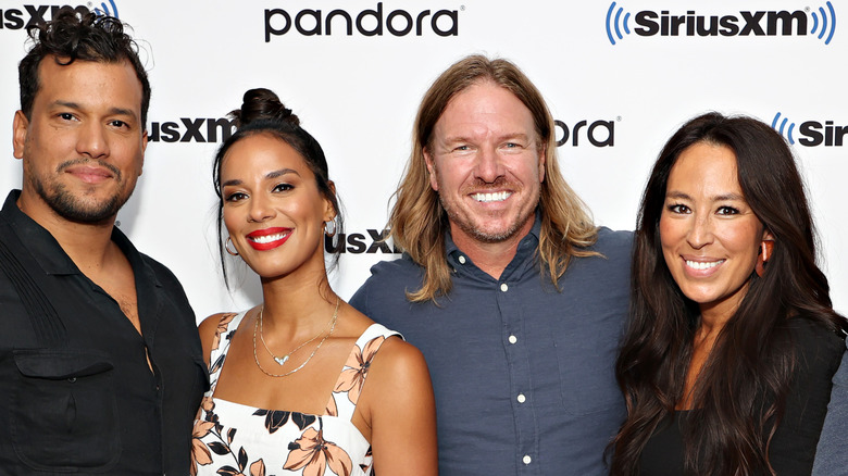 Abner and Amanda Ramirez with Chip and Joanna Gaines