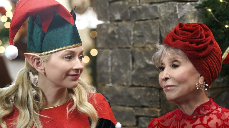 Emily Kinney and Rita Moreno in "Santa Bootcamp"