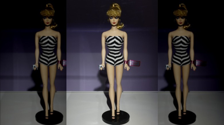 The first Barbie on display