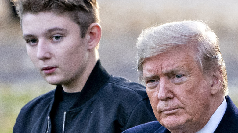 Barron Trump and Donald Trump