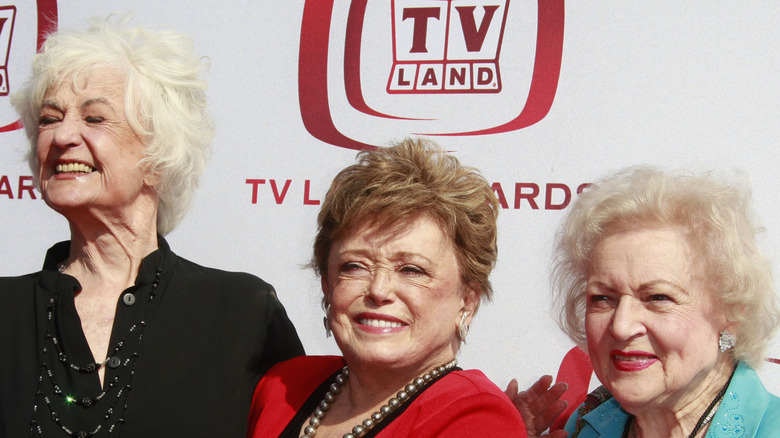 Bea Arthur, Rue McClanahan, and Betty White from "The Golden Girls"