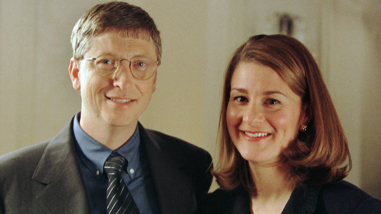 Microsoft Chairman And CEO Bill Gates And Melinda French Gates in 1998