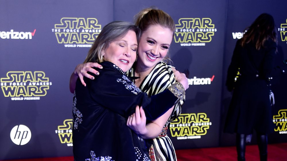 Billie Lourd and Carrie Fisher