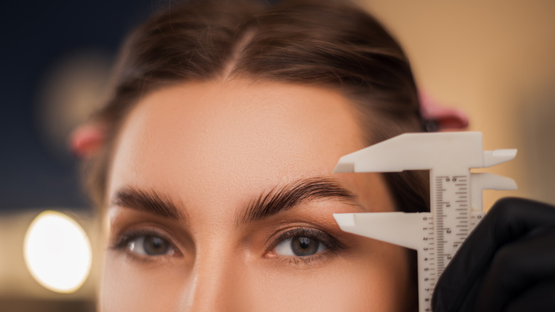 Woman with an eyebrow lift