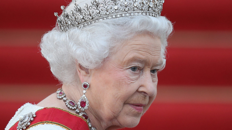 Queen Elizabeth II photographed at event