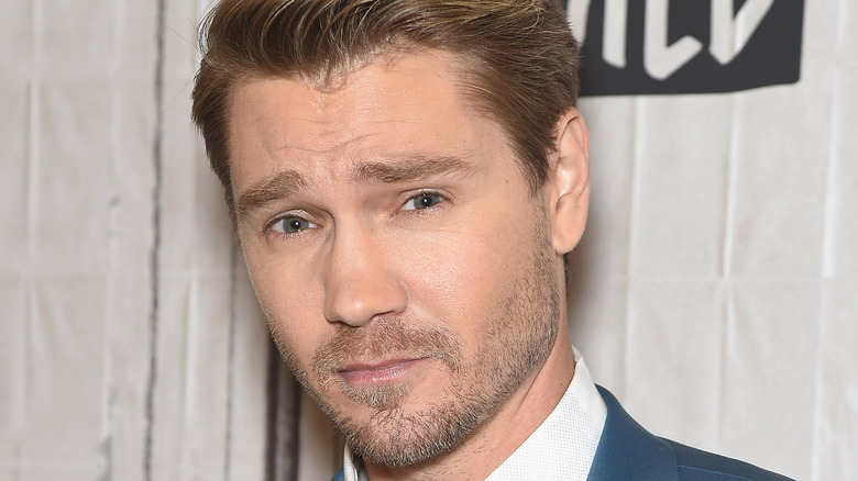 Chad Michael Murray wears a suit on the red carpet.  