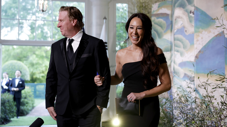 Chip and Joanna Gaines attending a state dinner at the White House
