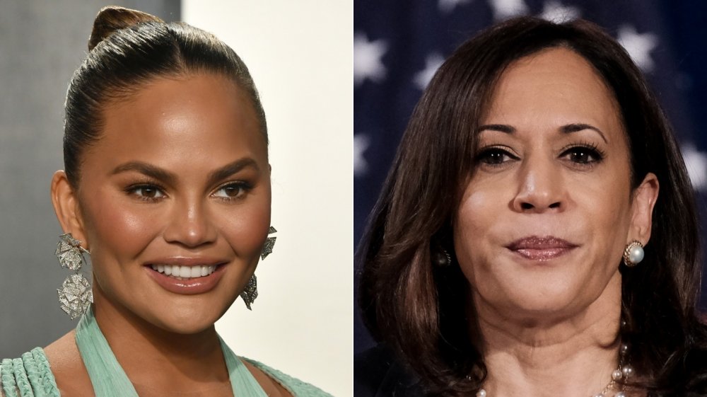 Chrissy Teigen and Kamala Harris