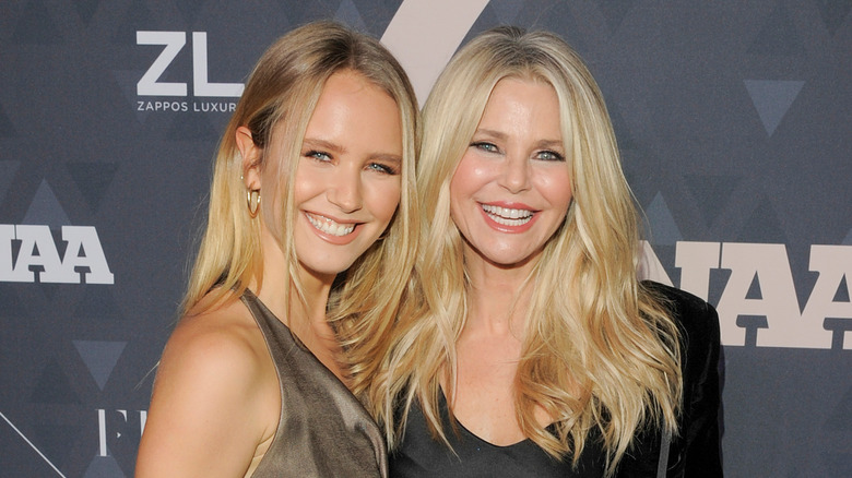 Sailor Brinkley-Cook and Christie Brinkley smiling