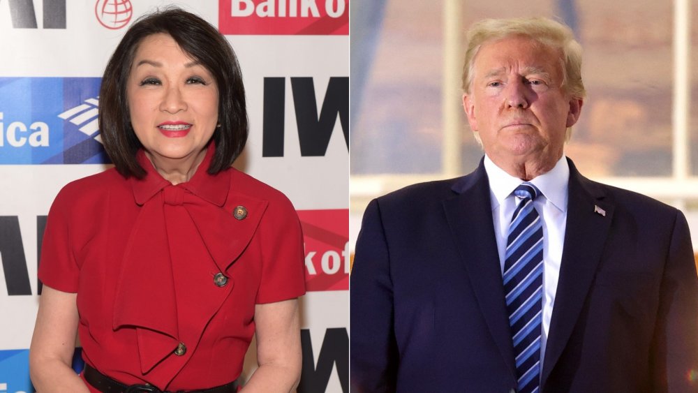 Connie Chung and President Donald Trump