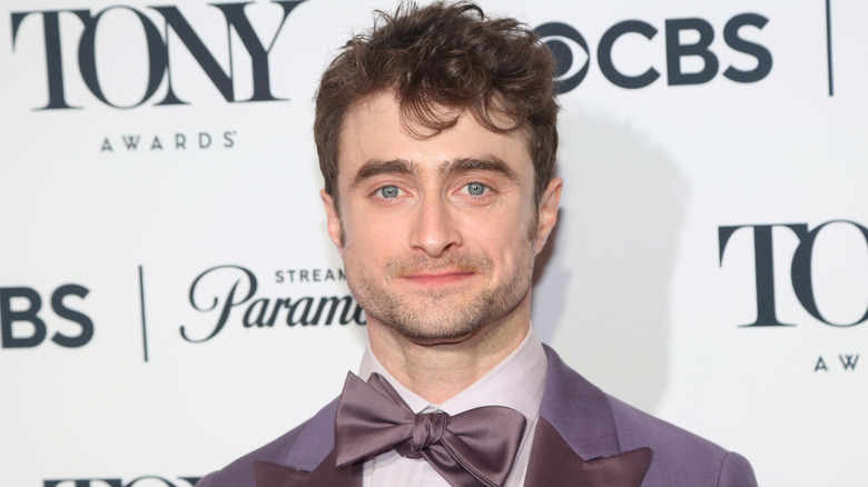 Daniel Radcliffe wearing purple tuxedo