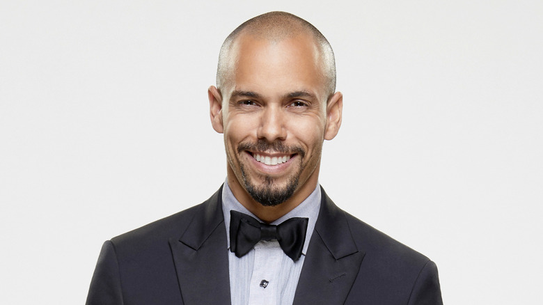 Bryton James smiling in a bowtie