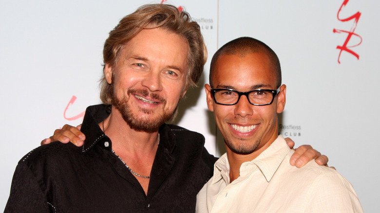 Stehen Nichols and Bryton James smiling