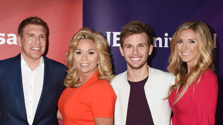 The Chrisley family poses together