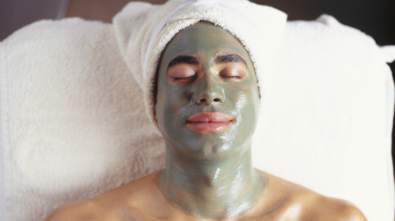 Man relaxing at the spa