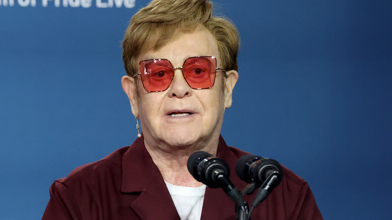 Elton John speaking
