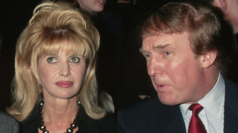 Donald and Ivana Trump talking