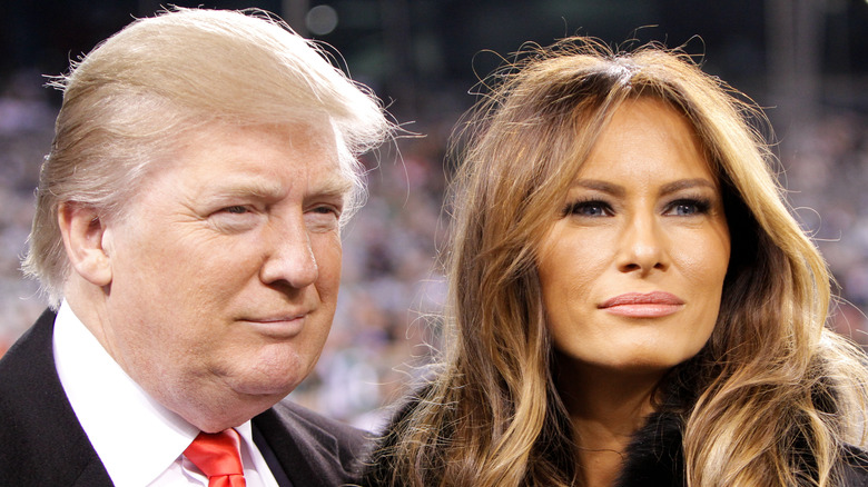 donald trump and melania smiling