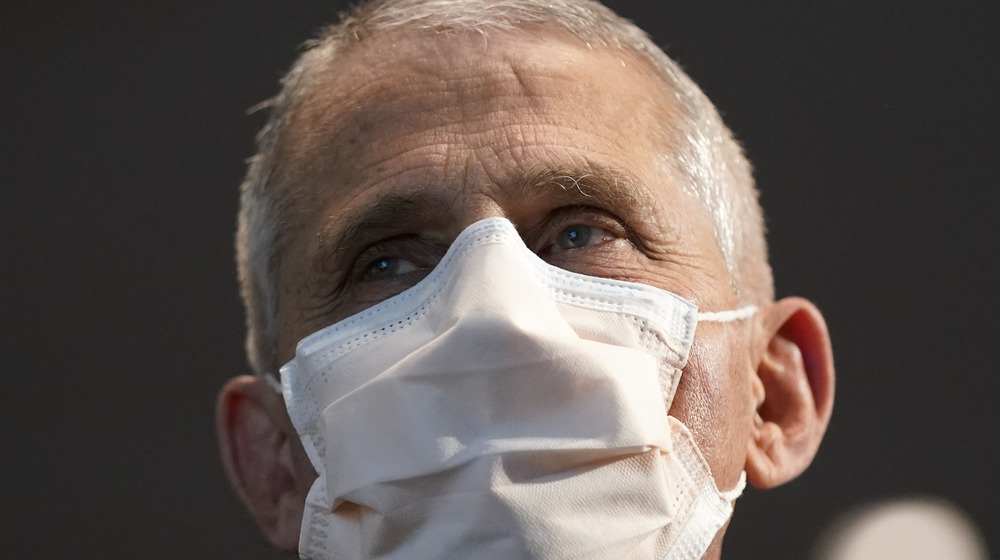 Dr. Anthony Fauci wearing a face mask