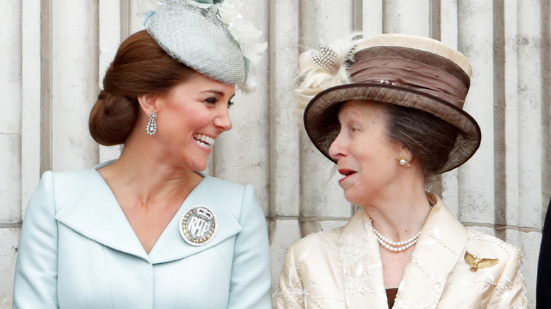 Princess Catherine and Princess Anne laughing together