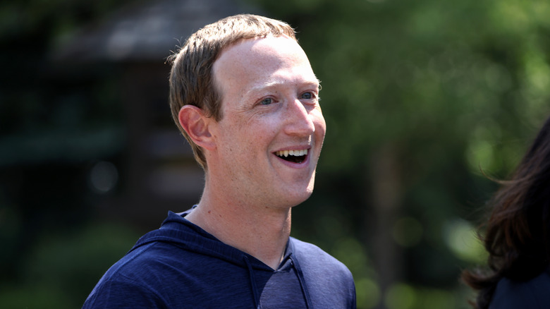 Facebook CEO Mark Zuckerberg smiles.