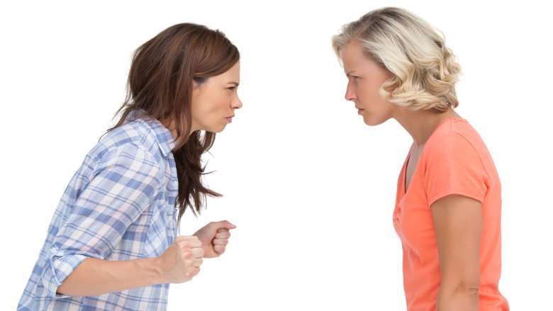 women arguing fighting