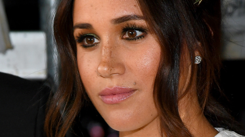 Meghan Markle looks pensive