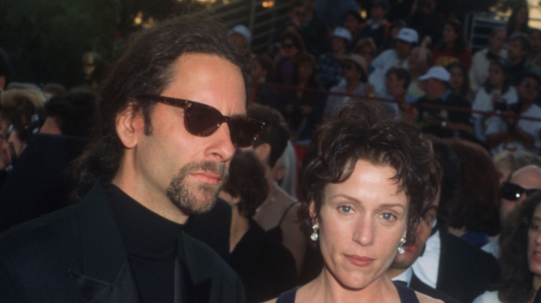 young Frances McDormand and Joel Coen