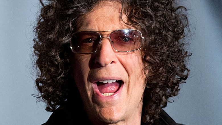 Howard Stern gestures onstage