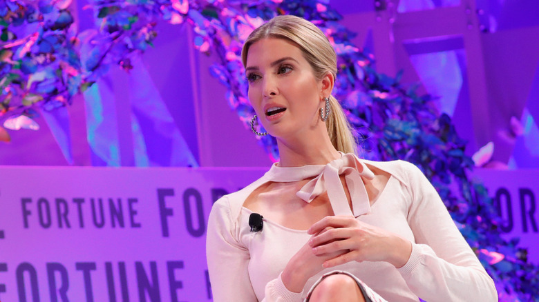 Ivanka Trump speaking on a panel