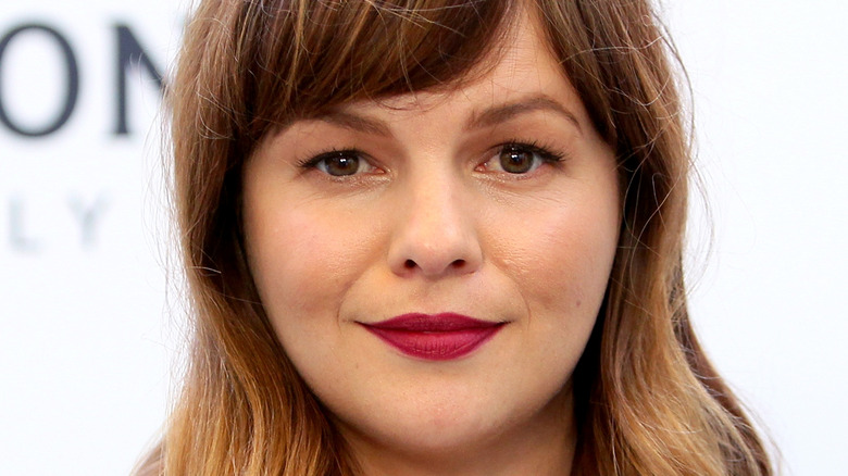 Amber Tamblyn poses on the red carpet