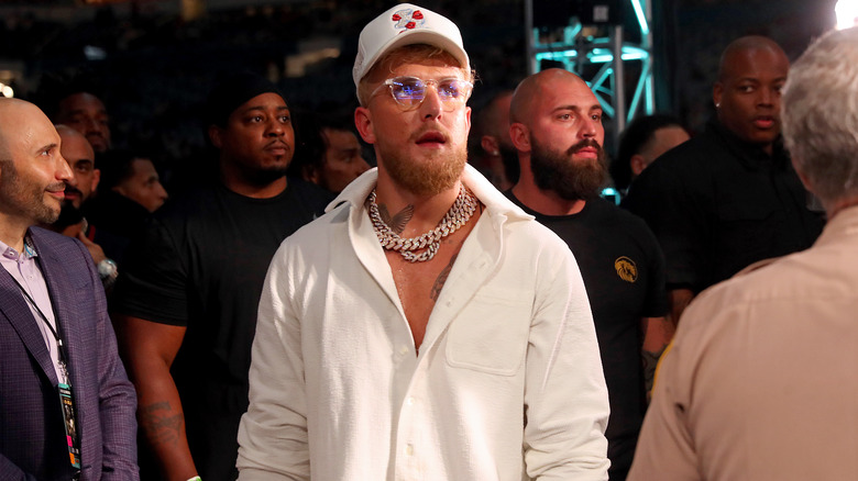 Jake Paul looking up